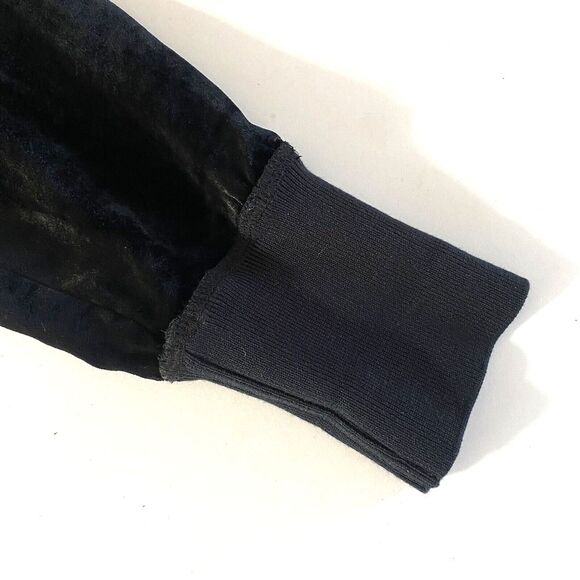 GO SILK Women's M Velvet Black Jacket Silk Blend Long Sleeves Regent Holidays - Picture 9 of 12